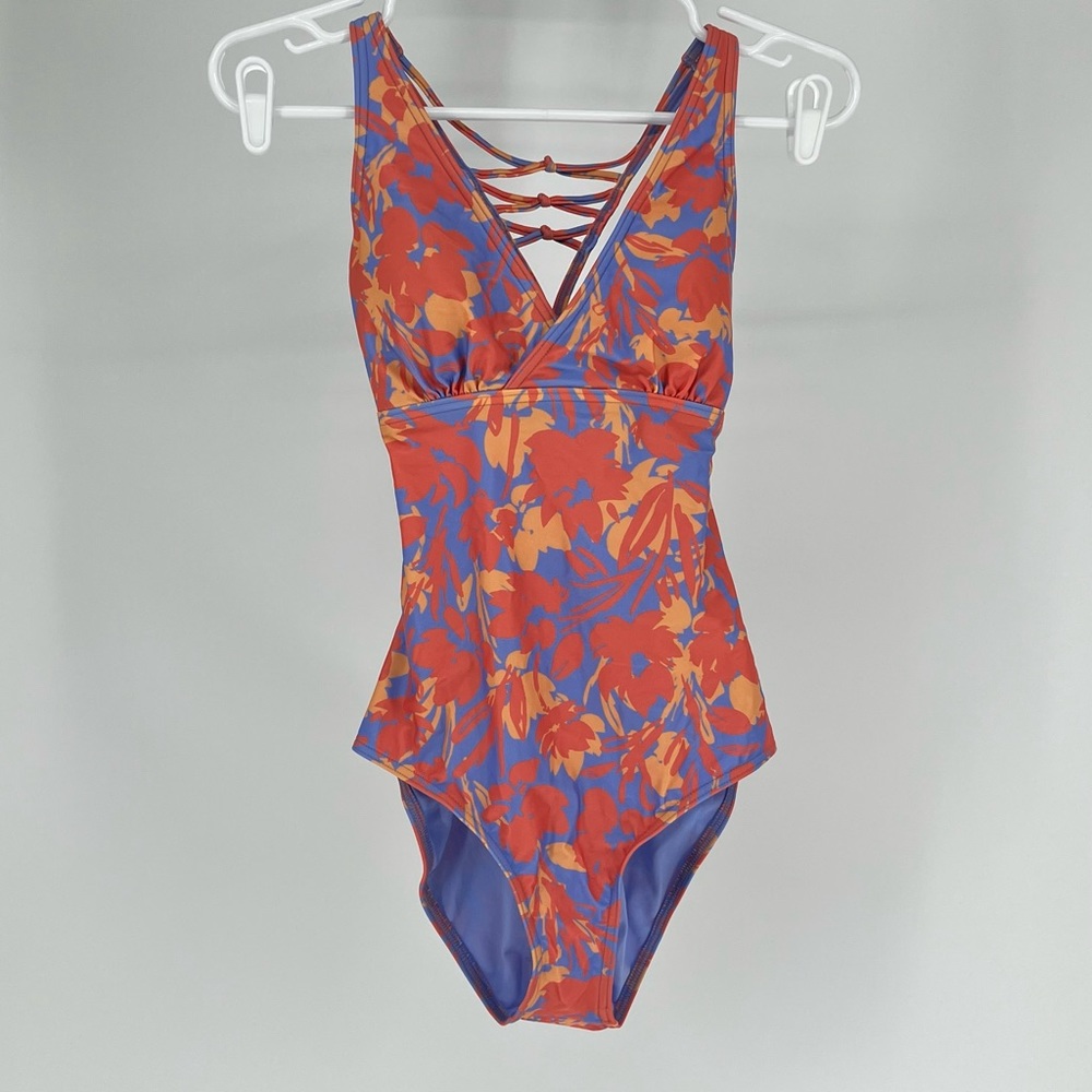PRANA NWT ATALIA ONE PIECE SWIMSUIT IN MORNING GLORY BLOOM SMALL AND MEDIUM - Picture 3 of 12